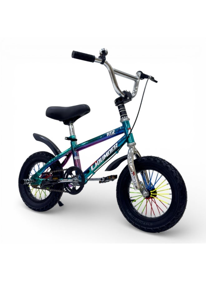 دومور دراجة أطفال Rally مقاس 12 بوصة Aurora BMX ‏(DM-12-5353-BMX) | إطار فولاذي | فرامل خلفية أسطوانية | العمر 2–4 سنوات - Image 2